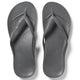 Archies Arch Support Thongs - Adults Charcoal - Barefoot Blvd