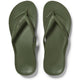 Archies Arch Support Thongs - Adults Olive - Barefoot Blvd