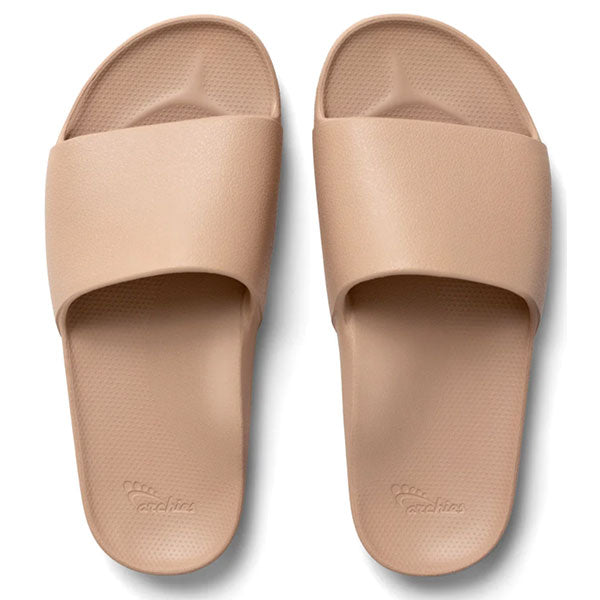 Archies Arch Support Slides - Adults Tan – Barefoot Blvd