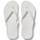 Archies Arch Support Thongs - Adults White - Barefoot Blvd