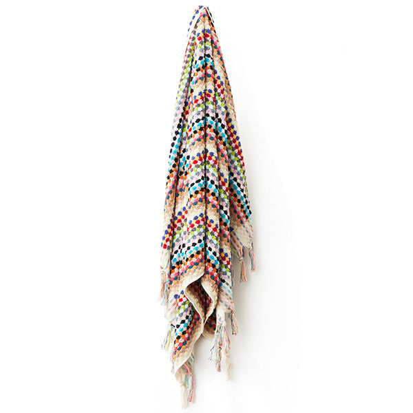 Feliz & Co Pom Pom Rectangle Towel - Multi - Barefoot Blvd