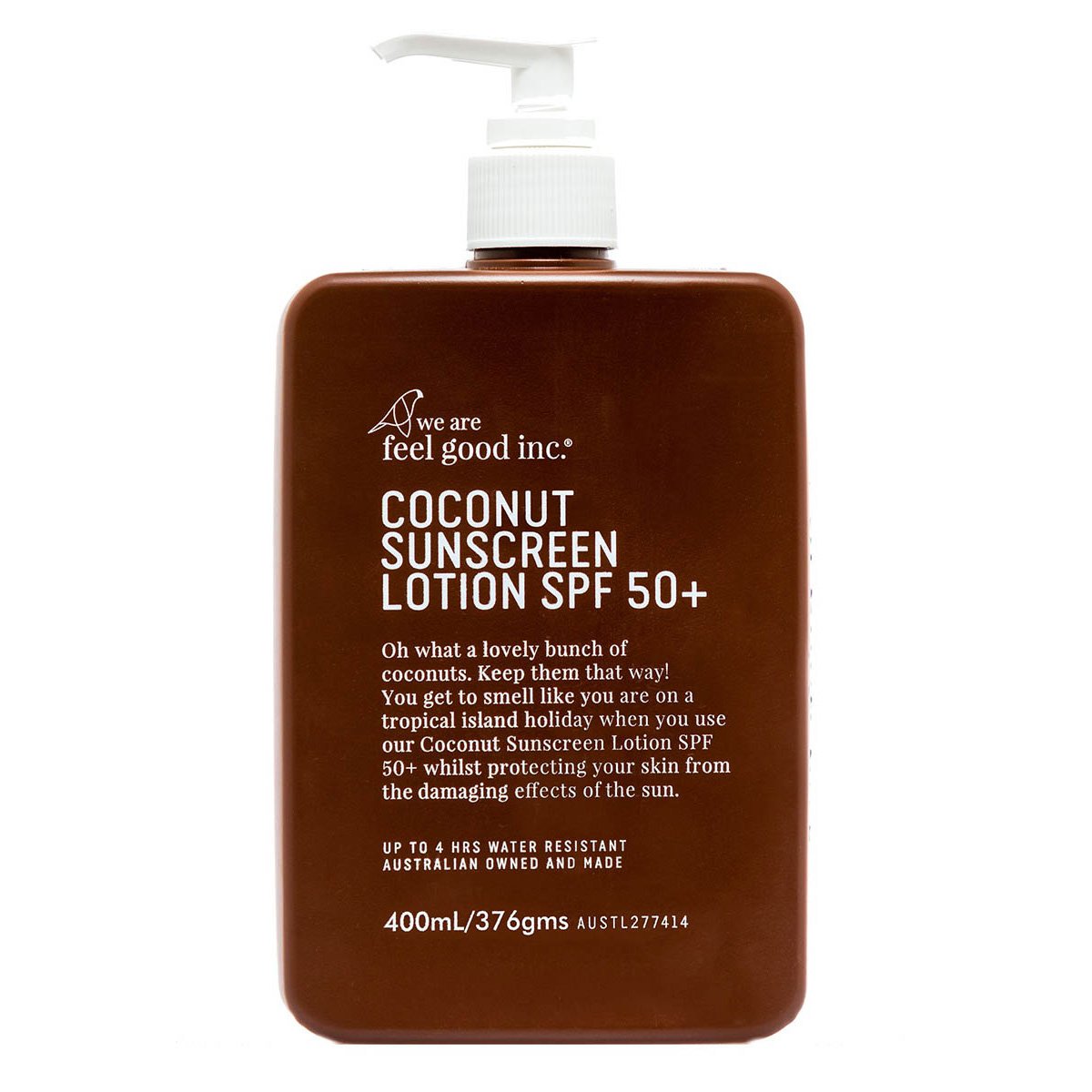 We are Feel Good - Coconut Sunscreen - SPF 50 400ml - Barefoot Blvd