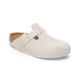 Birkenstock Boston Suede Leather - Antique White SFB - Barefoot Blvd