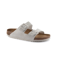Birkenstock Arizona SFB Suede Leather - White Suede - Barefoot Blvd