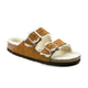 Birkenstock Arizona Shearling Mink Suede Leather