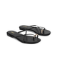 Siren Mikki Flat Sandals - Black Leather - Barefoot Blvd