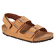 Birkenstock Milano - Earthy Vegan Caramel Kids - N - Barefoot Blvd