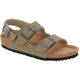 Birkenstock Milano  - Earthy Vegan Khaki Kids - N - Barefoot Blvd