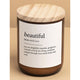 The Commonfolk Collective Dictionary Candle - Beautiful