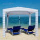CoolCabanas Medium Shade - Beige Stripes - Barefoot Blvd