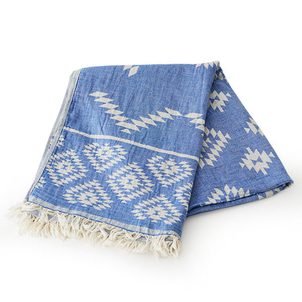 Feliz & Co Aztec Towel - Blue - Barefoot Blvd