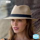 Rigon Pana-Mate Unisex Fedora - Natural/Black BD459 - Barefoot Blvd
