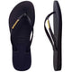 Havaianas Slim Metal Logo - Black/Gold - Barefoot Blvd