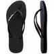 Havaianas Slim Metal Logo - Black/Silver - Barefoot Blvd