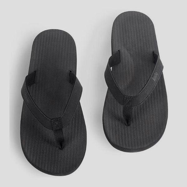 Indosole Mens Essential Flip Flop - Black - Barefoot Blvd