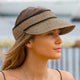 Rigon Cosmopolitan Braided Visor - Black/Tan - BD156