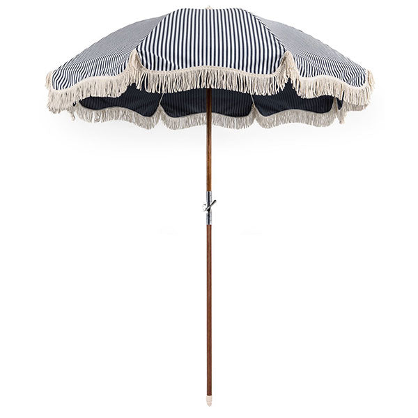 Business & Pleasure Premium Umbrella - Laurens Stripe Navy - Barefoot Blvd