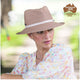 Rigon Florence Raffia Wide Brim Trilby - Old Rose TM562A